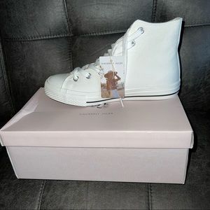 Sincerely Jules Vance White High Top Lace Up Sneakers NWT Size 8.5